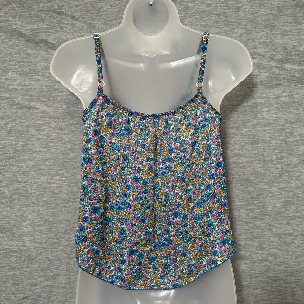 dELiA*s Floral Cami Top Womens Small Blue Y2K Babydoll Boho‎ Lace Feminine - Picture 5 of 9